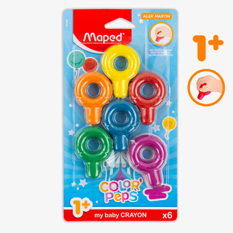 Wachsmalstifte für Babys ab 1 Jahr – Color’Peps Early Age Maped