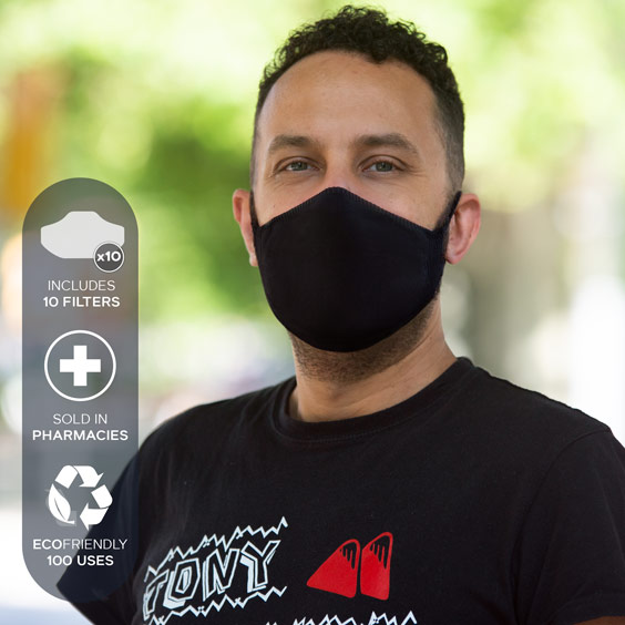 Mask for adults + Pack of 10 filters