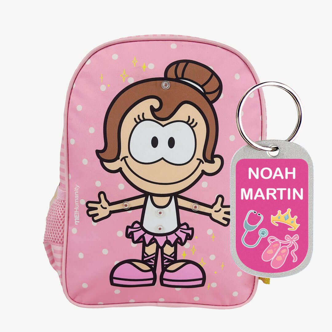 Kinder-Rucksack mit Berufsmotiven in Rosa – von CYP Brands