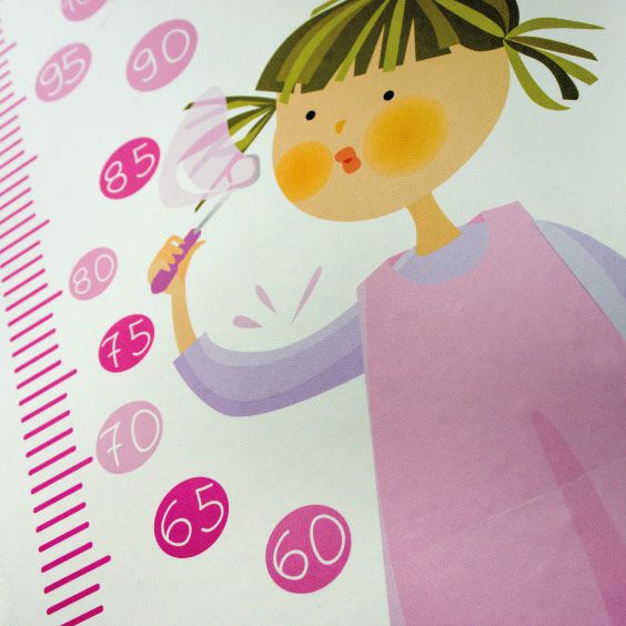 Girl Blowing Bubbles Growth Chart
