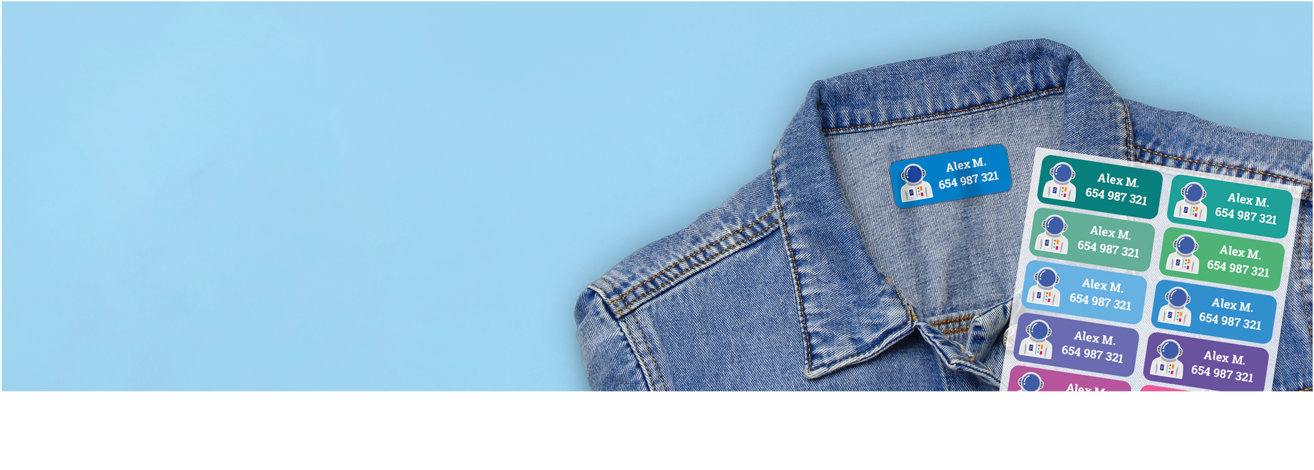 profunditat_Markieren Sie Kleidung mit<br />
Namen und Telefonnummer<br />
<br />
Ideal für große<br />
Kleidungsstücke