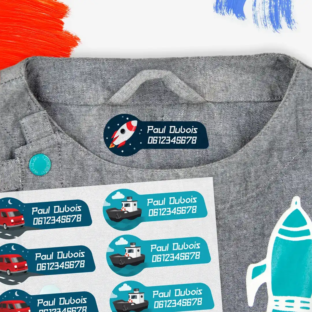 Étiquettes Vêtements Moyennes à thème