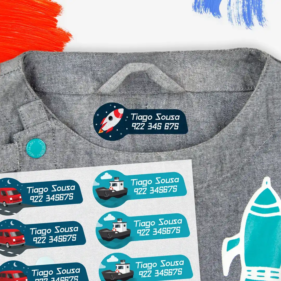 Etiquetas para a Roupa Médias temáticas