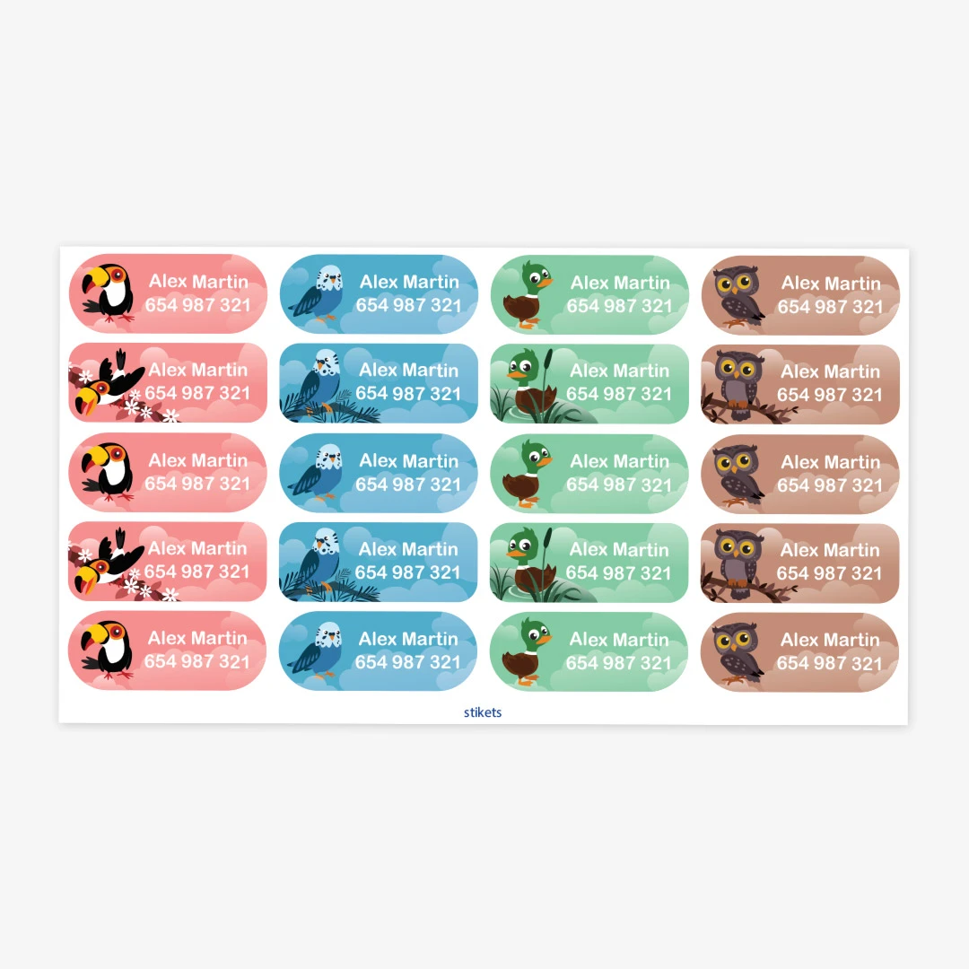 Etiquettes thématiques moyennes