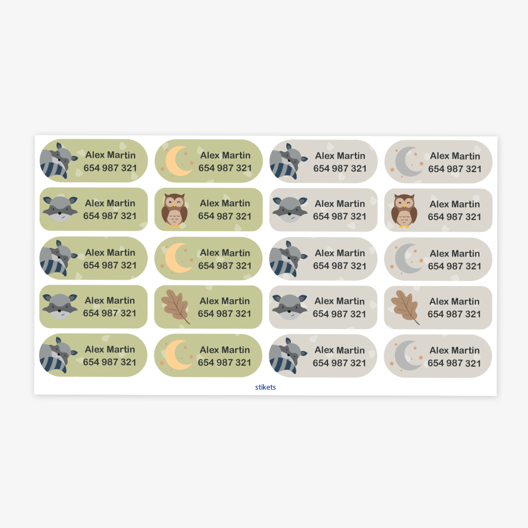 Medium Thematic Name Labels