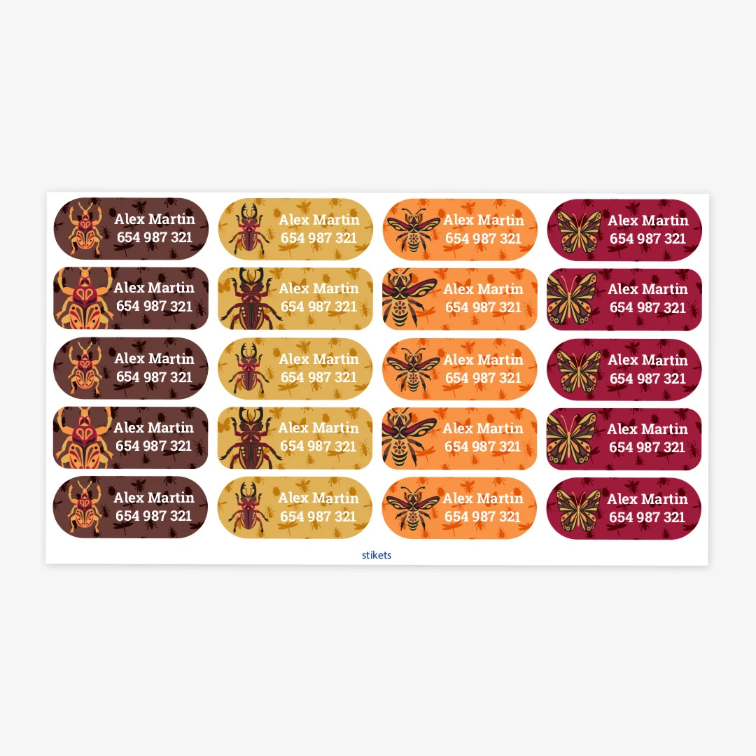 Etiquettes thématiques moyennes