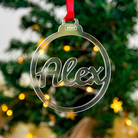 Personalized Methacrylate Christmas Ornaments