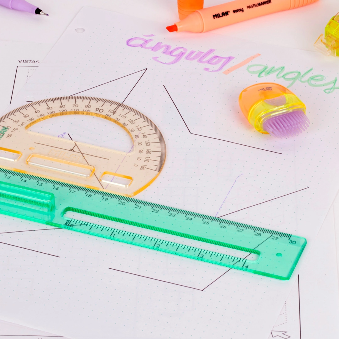 Kit 4 reglas de trazado transparentes MILAN