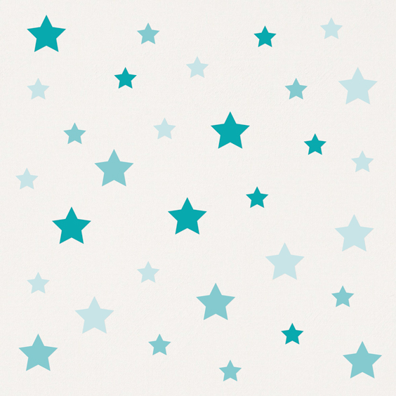 Mint stars wall stickers