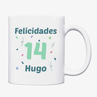 Taza personalizada de cerámica para cumpleaños