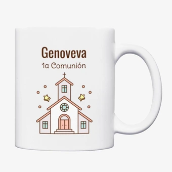 Taza personalizada de cerámica para comuniones