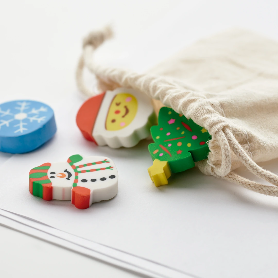 MO Set 4 gomas Navidad RUBBIES MO Set 4 gomas Navidad RUBBIES