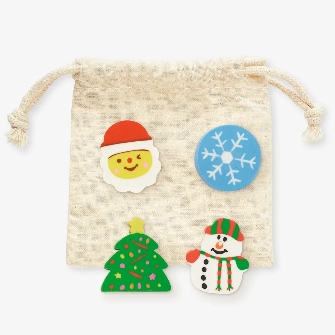 MO Set 4 gomas Navidad RUBBIES MO Set 4 gomas Navidad RUBBIES