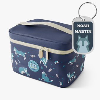 Personalizowana torba termiczna Monbento Frosty Blue Wolf