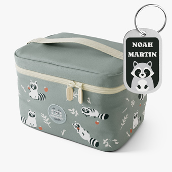 Personalizowana torba termiczna Monbento Frosty Green Raccoon