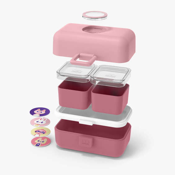 Blush Pink Monbento Children's Snack Box