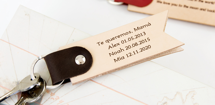 Llavero personalizado de cuero