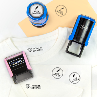 Personalised name stamps for clothes and belongings