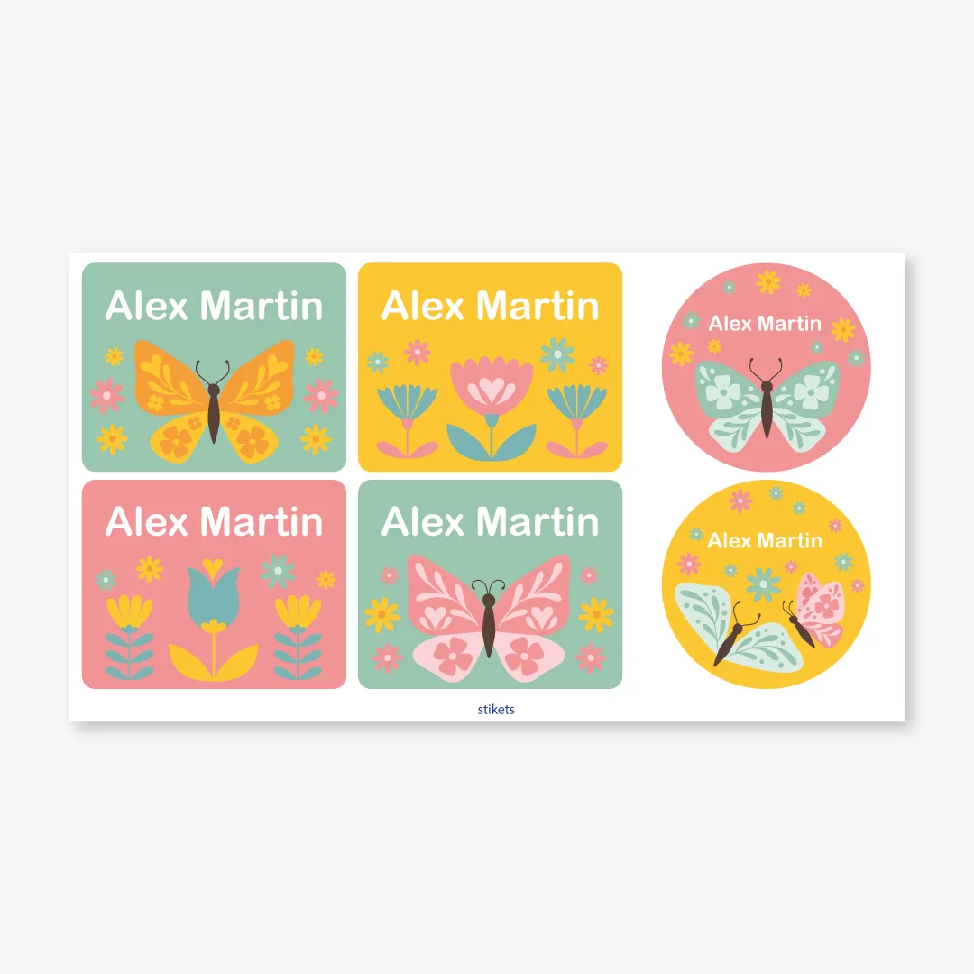 Themed labels for bottles and lunch boxes