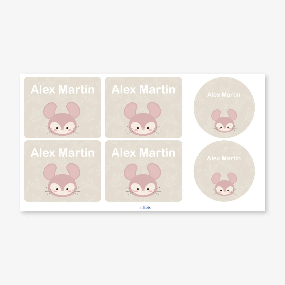 Themed labels for bottles and lunch boxes