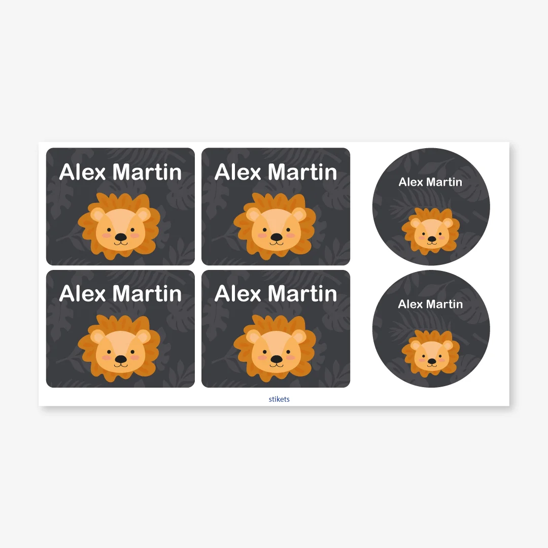 Themed labels for bottles and lunch boxes