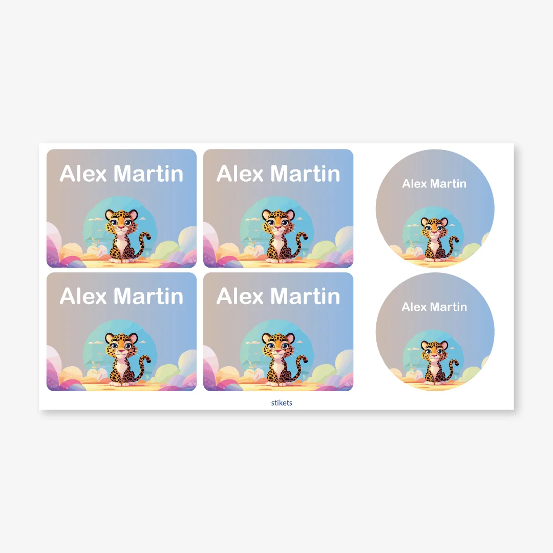 Themed labels for bottles and lunch boxes