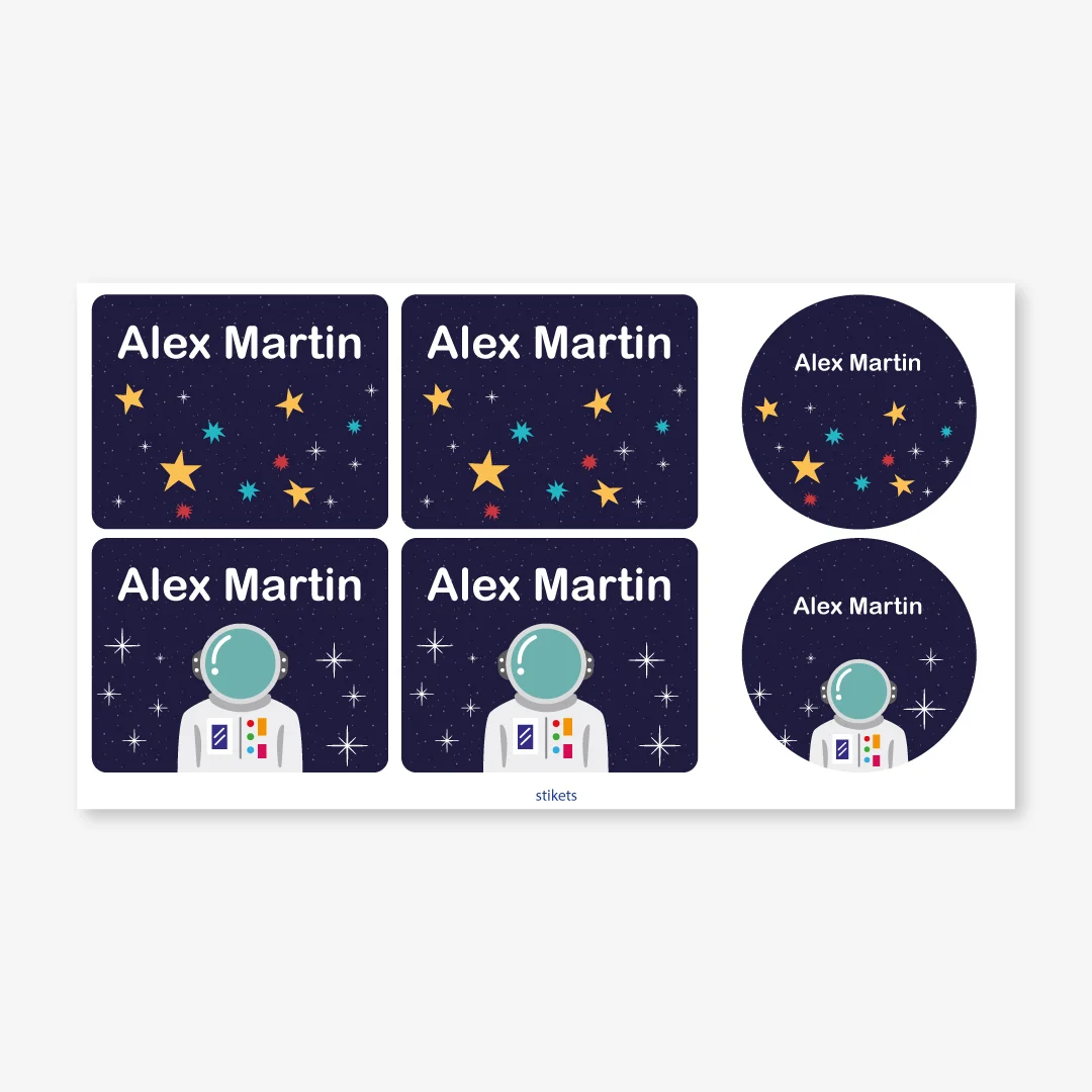 Themed labels for bottles and lunch boxes