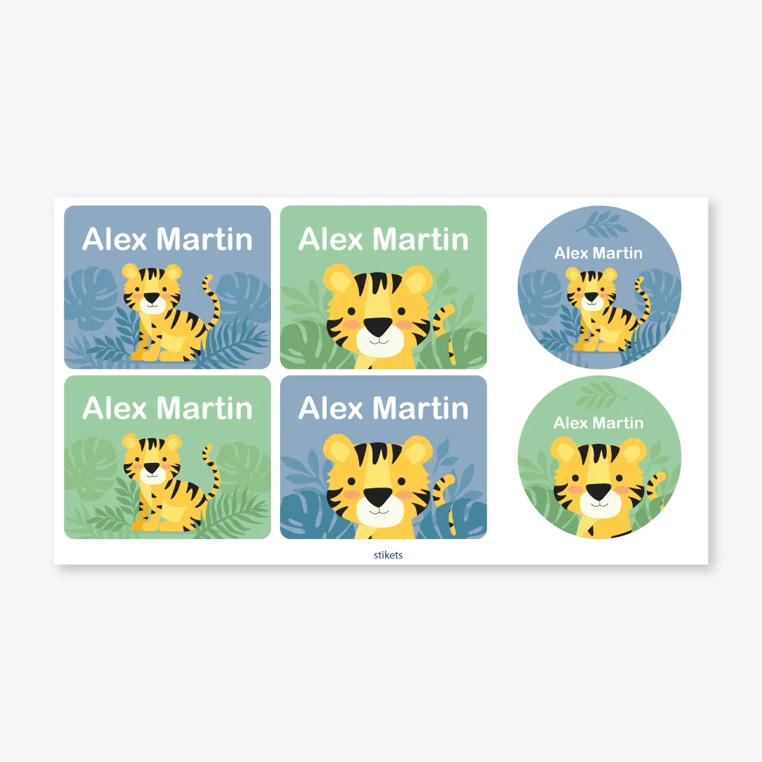 Themed labels for bottles and lunch boxes