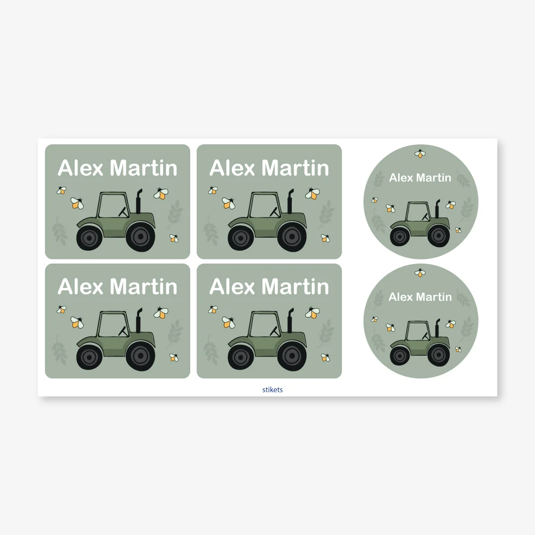 Themed labels for bottles and lunch boxes