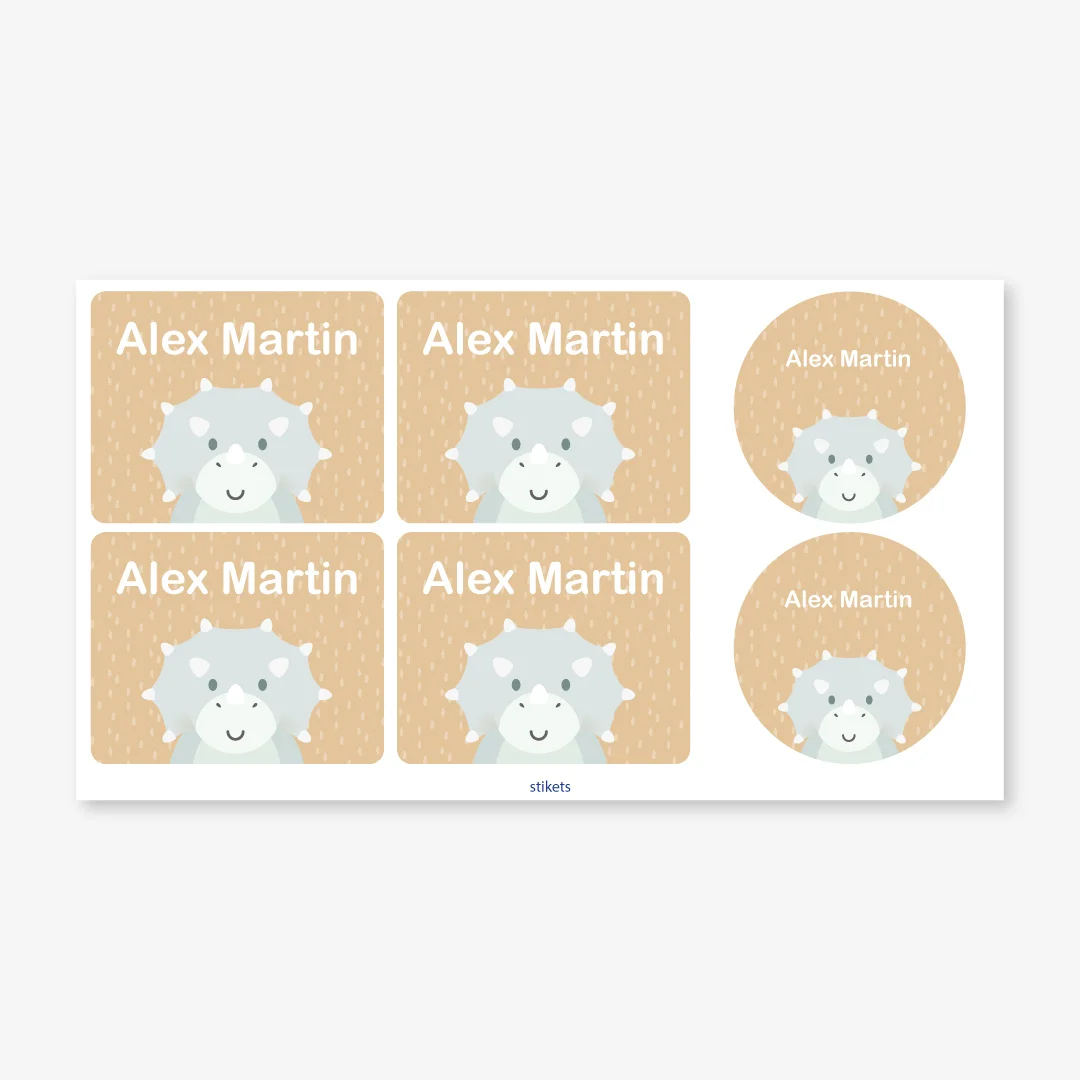 Themed labels for bottles and lunch boxes