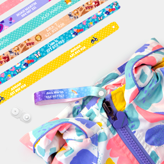 Attaches en tissu personnalisées à fermeture sécurisée