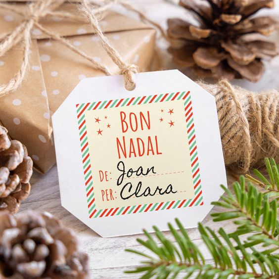 Etiquetes per a regals de Nadal