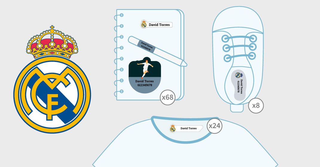 Pack de etiquetas Real Madrid