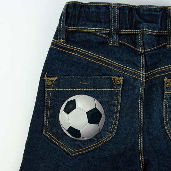 Parche de pelotas de futbol para ropa