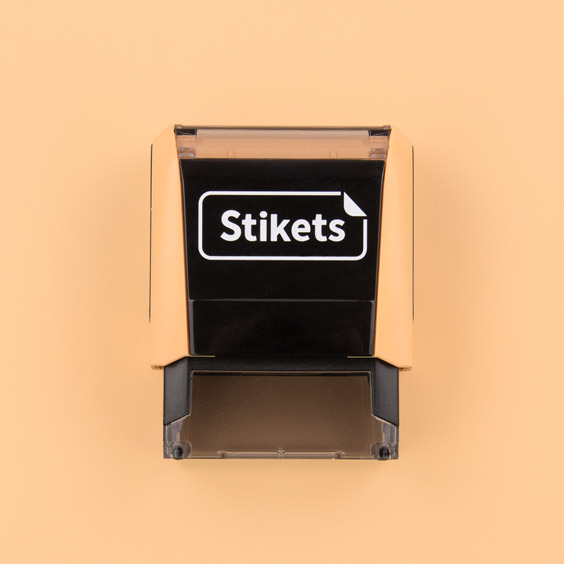 Sello rectangular personalizado para marcar ropa y objetos color pastel