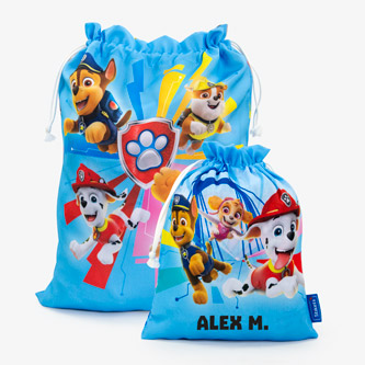 Paw Patrol Borsa Snack Blu 27x34 Cm - Zainetto Porta Pranzo In Poliestere, Leggera Con Gancio, Per Scuola E Gite