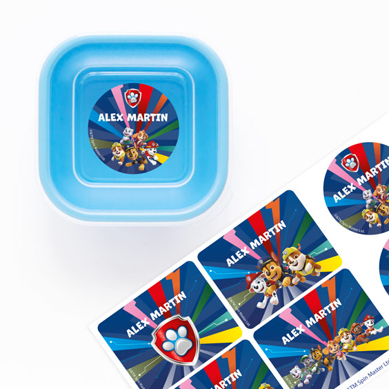 Paw Patrol Labels for Water Bottles and Lunch Boxes