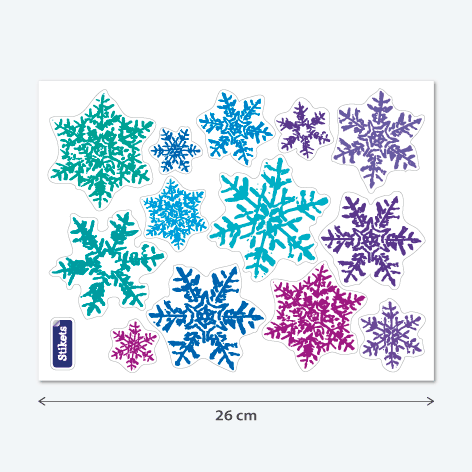 Oblique Unique® Lot De 30 Autocollants En Forme De Flocons De Neige