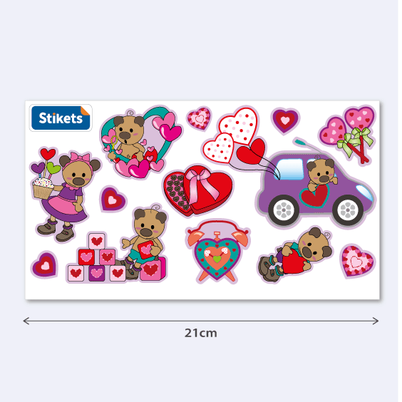 Love teddy stickers