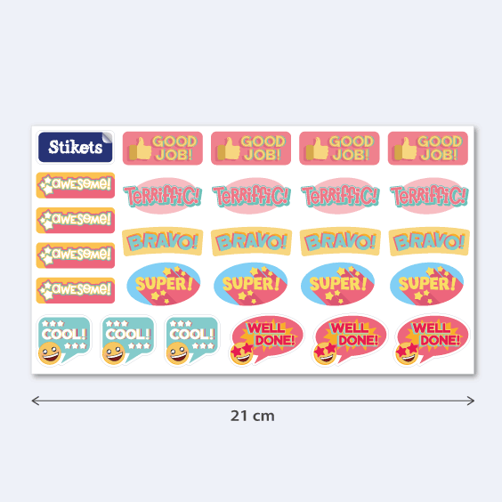 Stickers for teachers. Model A