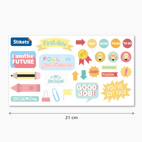 Back-To-School Stickers. Model A 