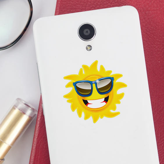 Sun phone Sticker