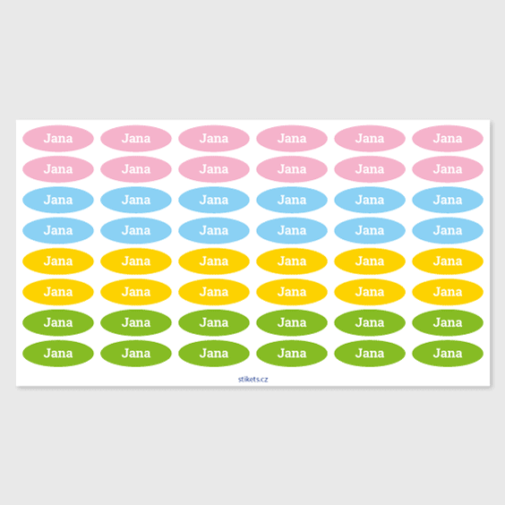 Labels for school pens and pencils