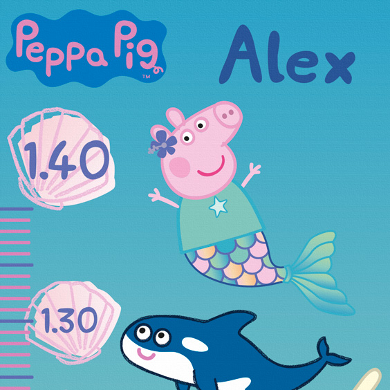 Peppa Pig Custom Growth Chart