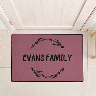 Personalized doormat with text
