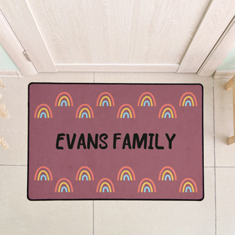 Personalized doormat with text