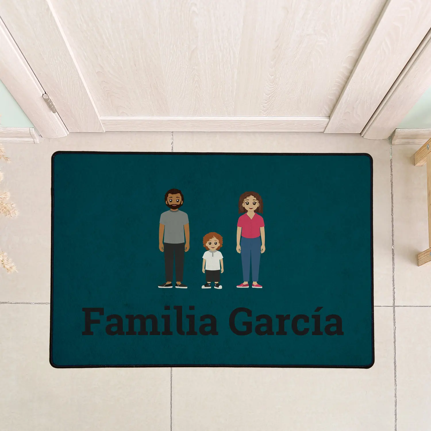 Felpudo personalizado con tu familia Felpudo personalizado con tu familia
