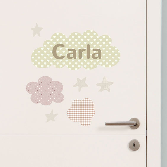 Personalised clouds wall stickers