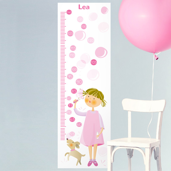Girl Blowing Bubbles Growth Chart