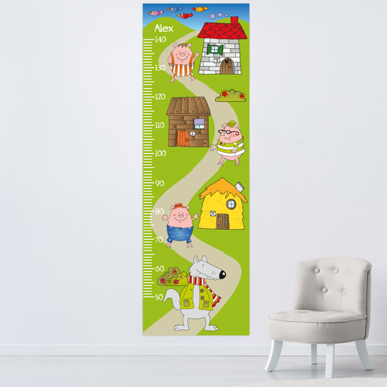Personalizable Three Pigs Growth Chart